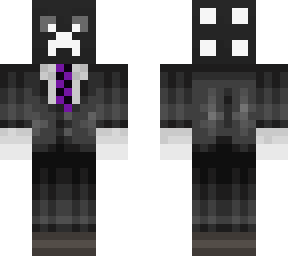 white/ black creeper dice with no texture tie and suit (read desc)