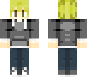 blonde boy in grey hoodie