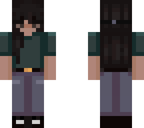 girl in green cropped shirt