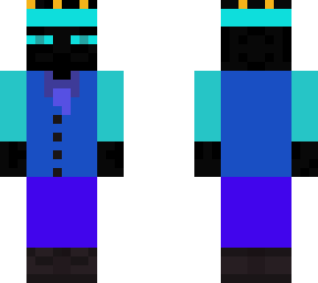 kind enderman cyan and blue uniform