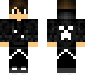 black and  white hoodie boy