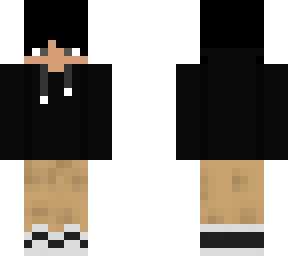 black hair whit beige pants xd?????