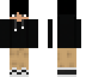 black hair whit beige pants xdddd?????