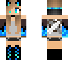 blue fire warrior girl
