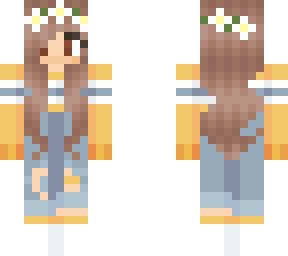 brown hair girl with yellow jumper