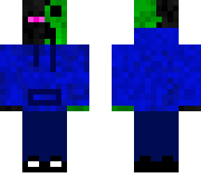 creeper, enderman with hoodie.