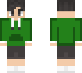 cute boy in green hoodie