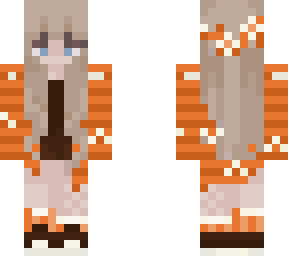 fall girl orange