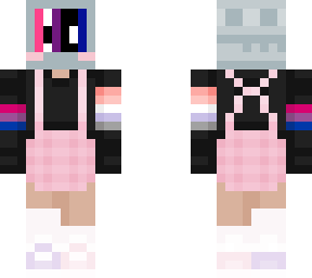 genderfluid tv head + cupioromantic and bi***ual flag sleeves