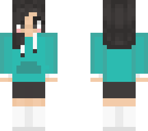 girl in green hoodie