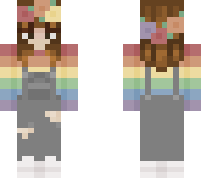 pride flower crown with overalls