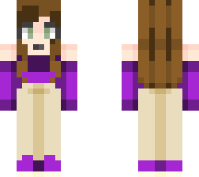 purple brown hair girl