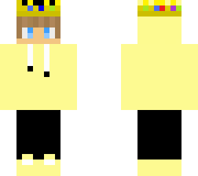 yellow hoodie boy/w teechno crown