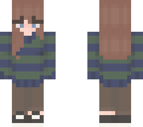 blue and green sweater