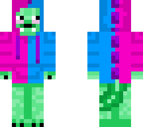 pink and blue dino