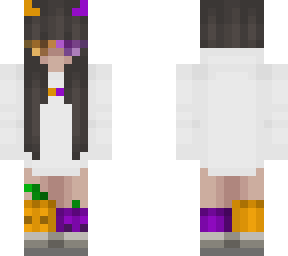 purple/orange pumpkin girl