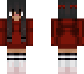 red hoodie re-work v1 slightly poofier sleeves w/ 2 bows