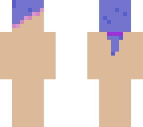 blue hair base ponytail