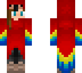 girl in parrot outfit