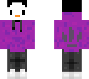 purple hoodie penguin