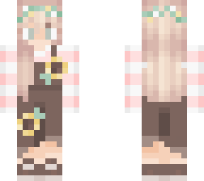 ~+ cute girl in overalls with sunflowers +~
