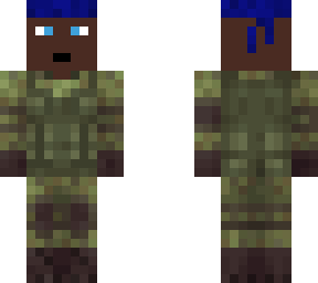 bald soldier with bandanna (blue)