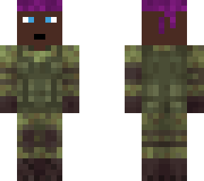 bald soldier with bandanna (purple)