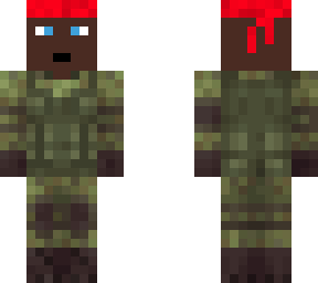 bald soldier with bandanna (red)