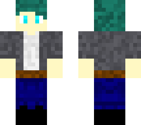 cyan hair male