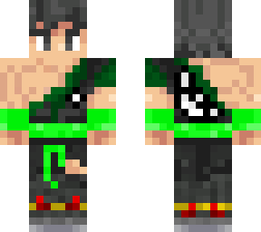 green and black goku