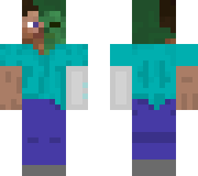 steve becoming zombified (with bandage)