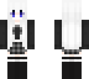 black and white anime girl | Minecraft Skins