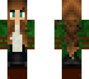 girl with arm bands and green sweater