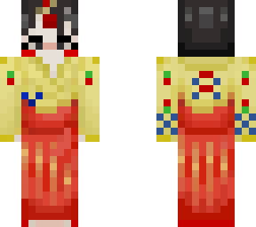 red yellow kimono