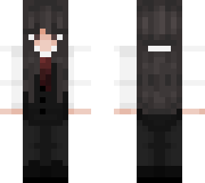 suit girl black white red gamer suitgirl gray | Minecraft Skins