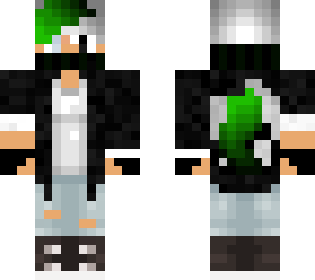 wolf boy (white and green)