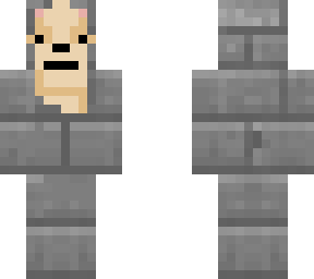 ._. dog inside a brick wall