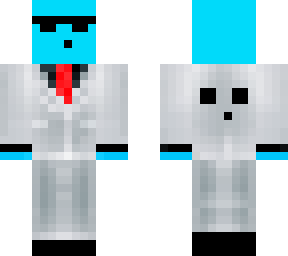 blue slime with glasses