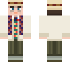 doctor who - seventh doctor (white coat - hat & scarf)