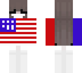 egirl with american flag shirt