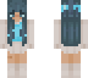 female elf with cyan hair