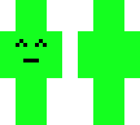green smiley face skin