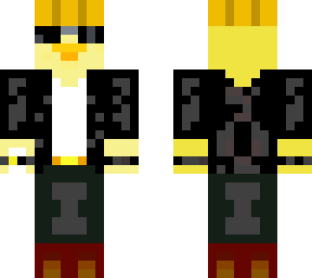 leather jacket duck w/sunglasses construction