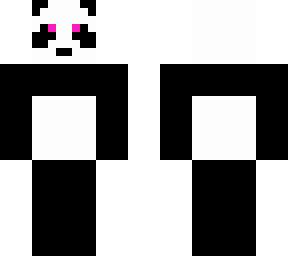 panda with pink eyes