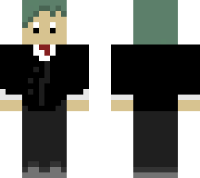 green haired tuxido