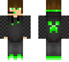 green-rainbow creeper gamer boy