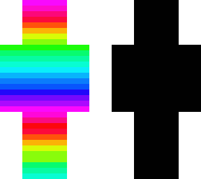 one side rainbow skin