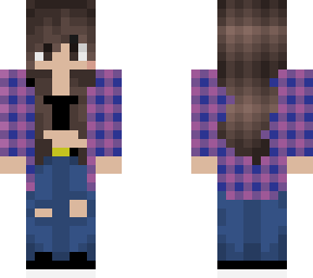 plaid brunette