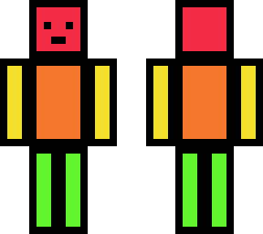 rainbow man with yes eyes