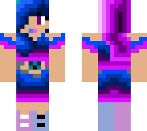 pink blue skin